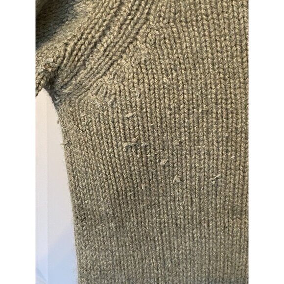 L Green Pure Cashmere Sweater Women's Size L Long Sleeve Holes Peeling Crafts - Picture 4 of 7